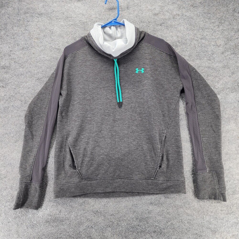 Under Armour Sweatshirt Womens Medium Long Sleeve Gray Thumbholes